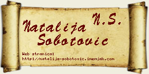 Natalija Šobotović vizit kartica